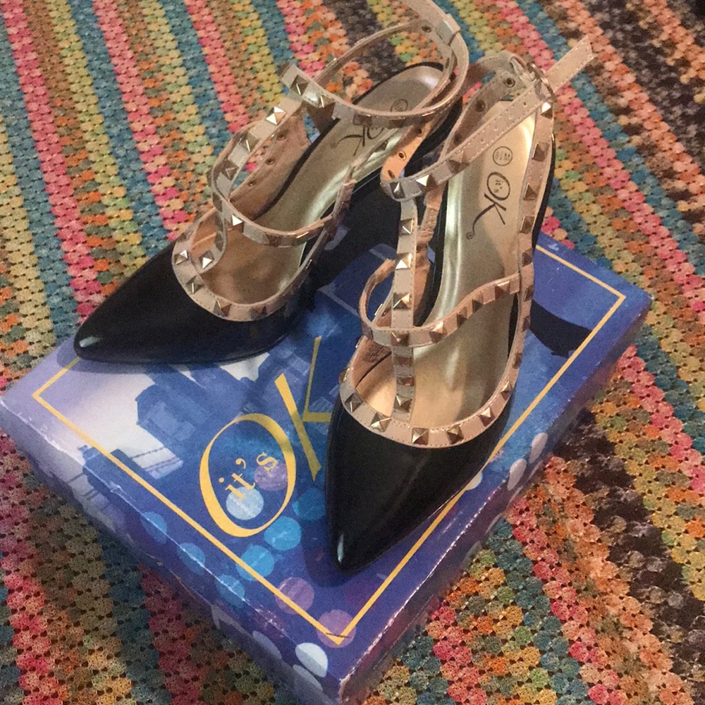 Black and gold  heels